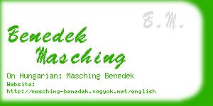 benedek masching business card